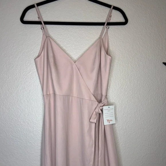 SHOW ME YOUR MUMU Mariah Wrap Dress Dusty Blush Size XS NEW - Picture 6 of 13